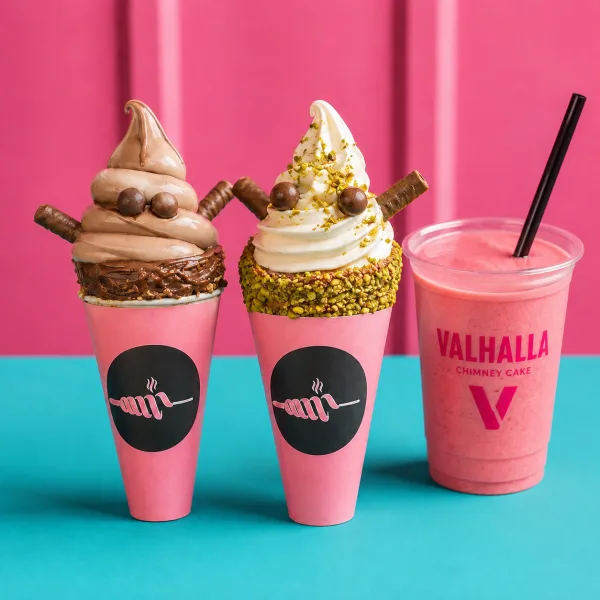 Two cones and drink combo